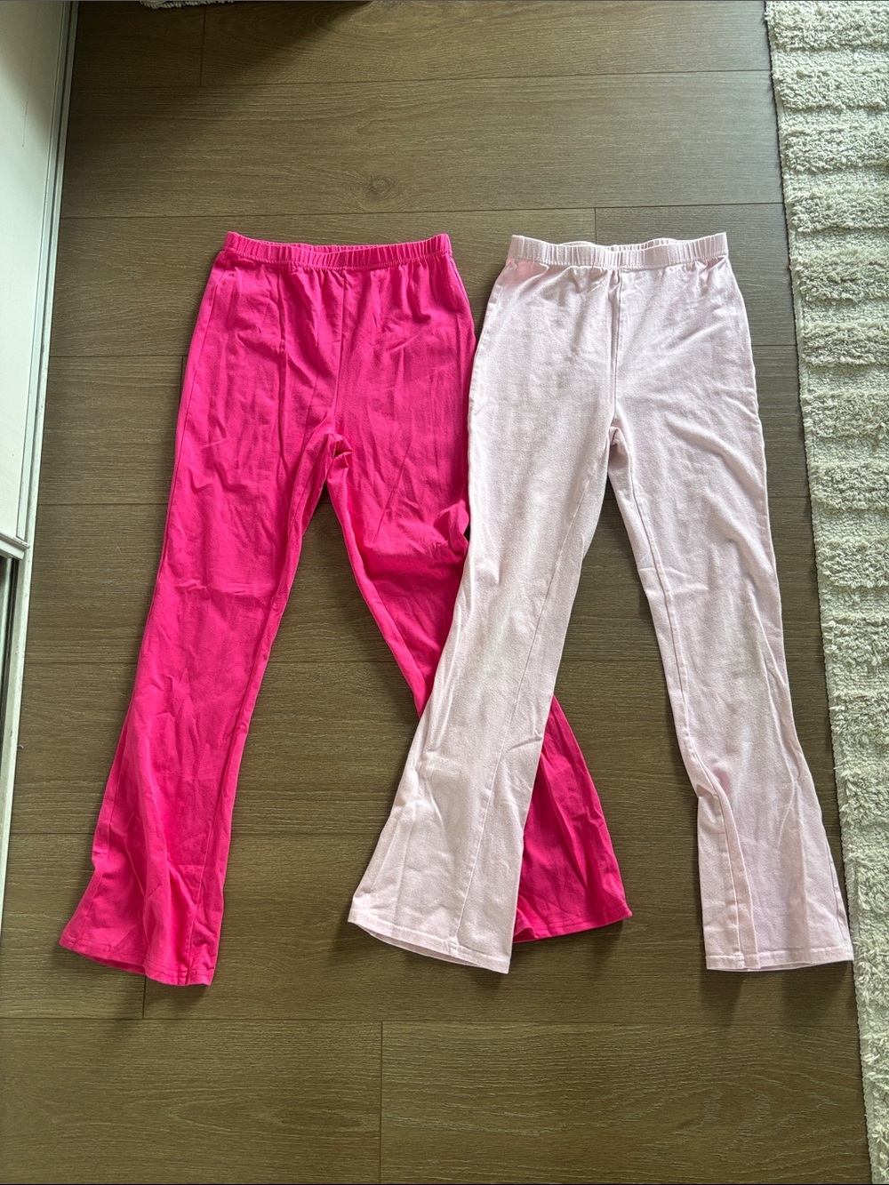 Bundle!!! Kids Stretch Flare Pants - Pink & Light Pink